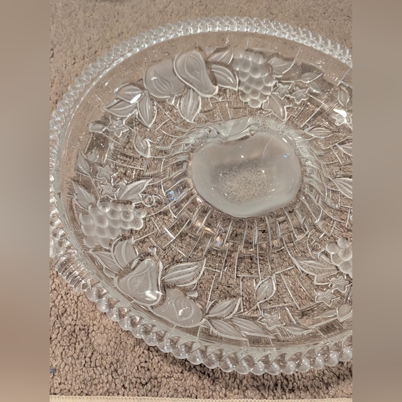 Stunning Vintage Gorham Crystal Apple/Fruit Platter -PERFECT CONDITION - Picture 4 of 6